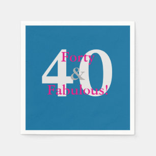 40 & Fantastisch! Lustige benutzerdefinierte Gebur Serviette