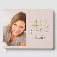 40 & Flawless Pink und Gold 40. Geburtstag Foto