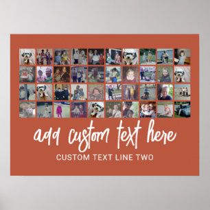 40 Foto Collage - 4 Zeilen 10 Spalten - Text für S Poster