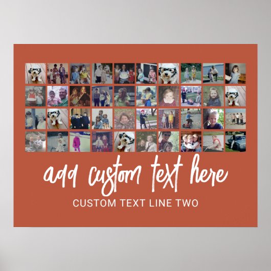 40 Foto Collage - 4 Zeilen 10 Spalten - Text für S Poster (Vorne)