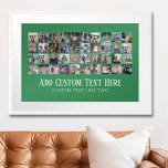 40 Foto Collage - 4 Zeilen 10 Spalten - Text für S Poster<br><div class="desc">Dieses trendige Collage Party Design bietet Platz für vierzig Bilder oder Life-Highlights. Der optionale Skripttext am unteren Rand kann für Namen,  Events,  Termine und mehr verwendet werden! Wenn Sie das Artwork anpassen oder die Hintergrundfarbe ändern möchten,  klicken Sie auf die Schaltfläche Anpassen und nehmen Änderungen vor.</div>