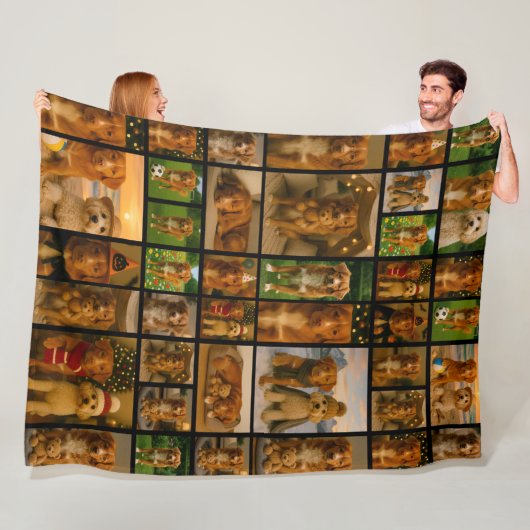 40 Foto-Collage-Vorlage Personalisiert Maßgeschnei Fleecedecke (Beispiel)