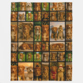 40 Foto-Collage-Vorlage Personalisiert Maßgeschnei Fleecedecke (Vorderseite)
