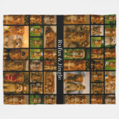 40 Foto-Collage-Vorlage und Text personalisiert Fleecedecke (Vorderseite (Horizontal))