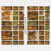 40 Foto-Collage-Vorlage und Text personalisiert Fleecedecke (Vorderseite (Horizontal))