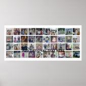 40 FotoCollage - 4 Reihen 10 Spalten - Schwarzer T Poster (Vorne)