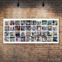 40 FotoCollage - 4 Reihen 10 Spalten - Schwarzer T