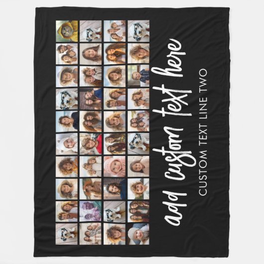 40 FotoCollage - 4 Reihen 10 Spalten - Skriptname Fleecedecke (Vorderseite)