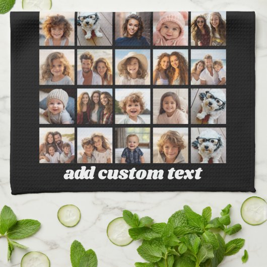40 FotoCollage - 4 Reihen 10 Spalten - Skriptname Geschirrtuch (Gefaltet)