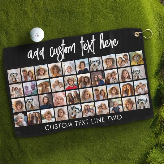 40 FotoCollage - 4 Reihen 10 Spalten - Skriptname Golfhandtuch