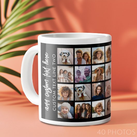 40 FotoCollage - 4 Reihen 10 Spalten - Skriptname Jumbo-Tasse