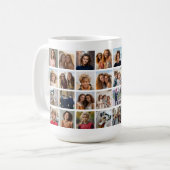 40 FotoCollage - 4 Reihen 10 Spalten - weiß Kaffeetasse (Vorderseite Links)