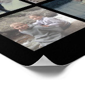 40 FotoCollage - 4 Reihen 10 Spalten - Weißer Text Poster (Ecke)