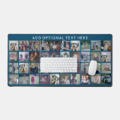 40 FotoCollage - 4 Reihen 10 Spalten - Weißer Text Schreibtischunterlage (Tastatur & Maus)