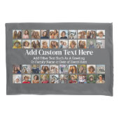 40 FotoCollage - 4 Zeilen 10 Spalten - mit Text Kissenbezug (Vorderseite)