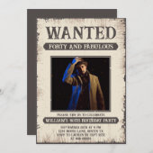 40. Funny Retro Vintag 40 Jahre Geburtstag Einladung (Vorne/Hinten)