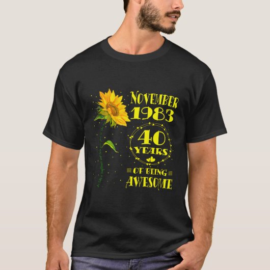 40. Geborener November 1983 T-Shirt (Vorderseite)