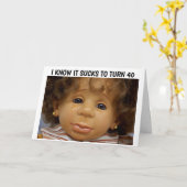 40. GEBURTSKARTEN, SIE SIND IMMER NOCH EIN DOLL KARTE (Gelbe Blume)