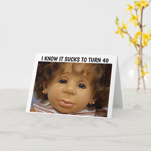 40. GEBURTSKARTEN, SIE SIND IMMER NOCH EIN DOLL KARTE (Gelbe Blume)