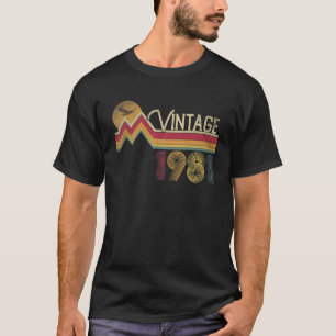 40. Geburtstag 1981 40 Jahre alter Vintager Retro T-Shirt