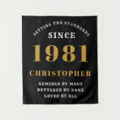 40. Geburtstag 1981Schwarzes Gold für ihn Personal Wandteppich (Vorderseite)