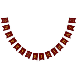 40. Geburtstag 1982 Red Gold Name Chic Wimpelkette