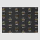 40. Geburtstag 1984 Black Gold Chic Elegant Seidenpapier (Vorderseite)
