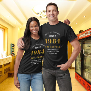40. Geburtstag 1984 Schwarzes Party hinzufügen T-Shirt