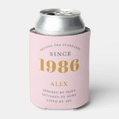 40. Geburtstag 1986 Andenken Elegant Personalisier Dosenkühler (Kanne Vorderseite)