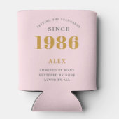 40. Geburtstag 1986 Andenken Elegant Personalisier Dosenkühler (Rückseite)