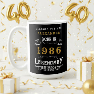 40. Geburtstag 1986 Legendärer Retro Kaffeetasse
