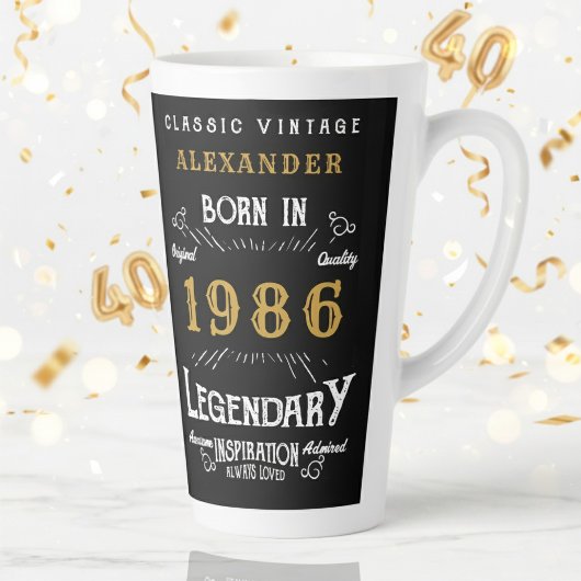 40. Geburtstag 1986 Legendärer Retro Milchtasse
