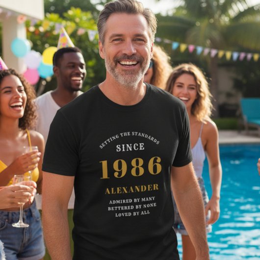 40. Geburtstag 1986 Personalisierter Individuelle  T-Shirt