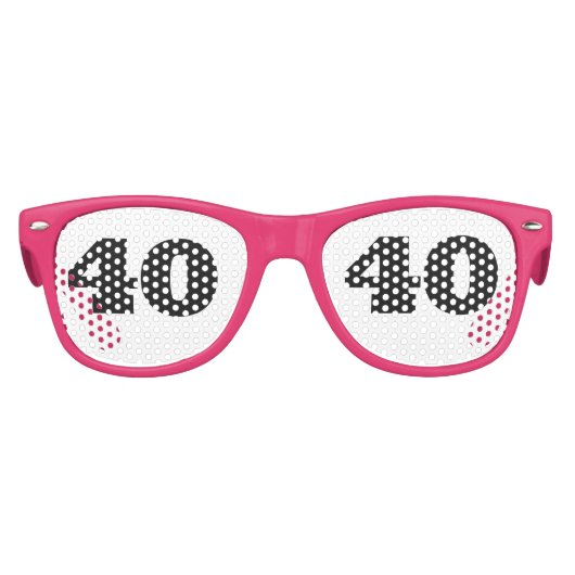 40. GEBURTSTAG 30 Party PINK Sonnenbrille (Vorderseite)
