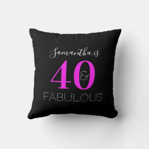 40. Geburtstag 40 Fabelhaftes Personalisiertes Neo Kissen