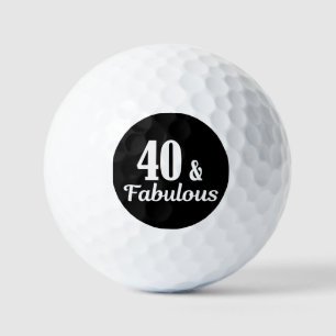 40. Geburtstag 40 & Fabulous Button Golfball