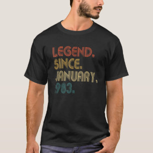 40. Geburtstag 40 Jahre alte Legende seit 19. Janu T-Shirt