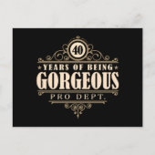 40. Geburtstag (40 Jahre herrlich) Postkarte (Vorderseite)