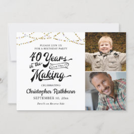 40. Geburtstag 40 JAHRE IM MAKING Black Gold Einladung