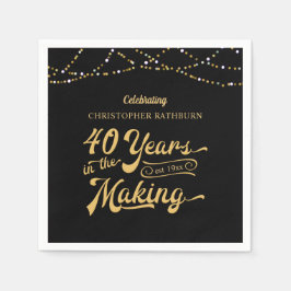 40. Geburtstag 40 JAHRE IN DER MAKING String Light Serviette