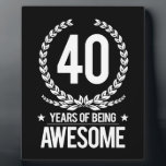 40. Geburtstag (40 Jahre Phantastisch) Fotoplatte<br><div class="desc">40. Geburtstagsgeschenk</div>