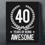 40. Geburtstag (40 Jahre Phantastisch) Fotoplatte<br><div class="desc">40. Geburtstagsgeschenk</div>