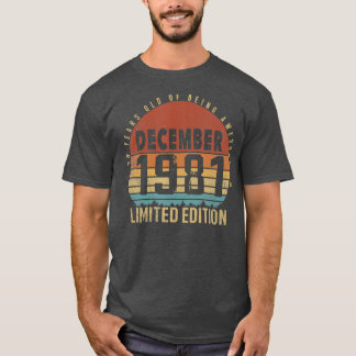 40. Geburtstag 40 Jahre Vintag im Dezember 1981 T-Shirt