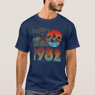 40. Geburtstag 40 Legendär Seit März 1982 T-Shirt