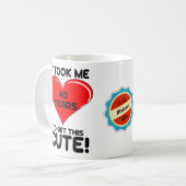 40. Geburtstag 40. Personalisiertes Niedliches Her Kaffeetasse (Vorderseite Links)