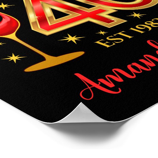 40. Geburtstag, 40. Poster (Ecke)