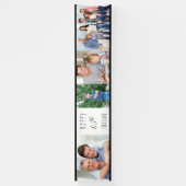 40. Geburtstag 4 Foto Personalisiert Strip Banner (Vertikal)