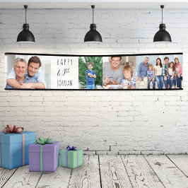 40. Geburtstag 4 Foto Personalisiert Strip Banner