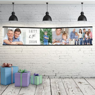 40. Geburtstag 4 Foto-Streifen Personalisiert Banner