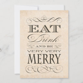 40. Geburtstag Abendessen Party trinken und Merry  Einladung